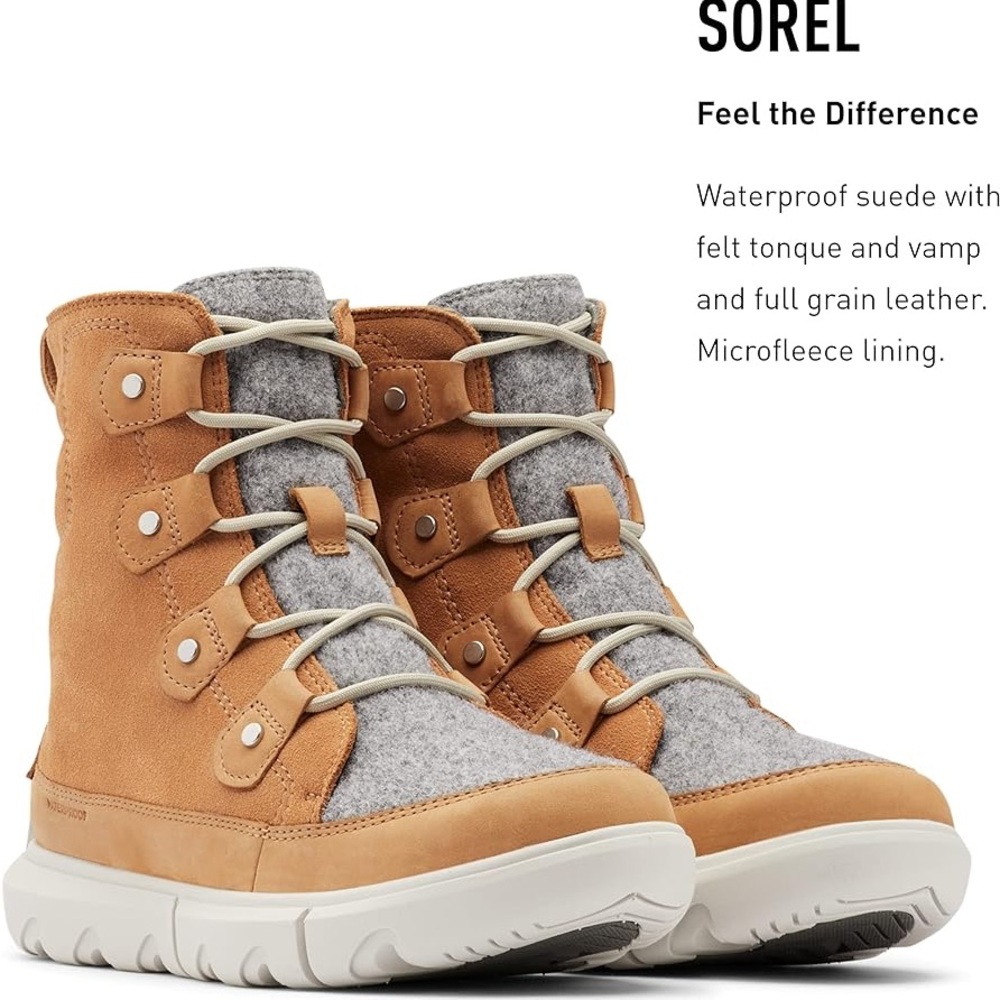Sorel Tan and Gray Women's Lace-Up Casual Boots - Picture 10 of 13